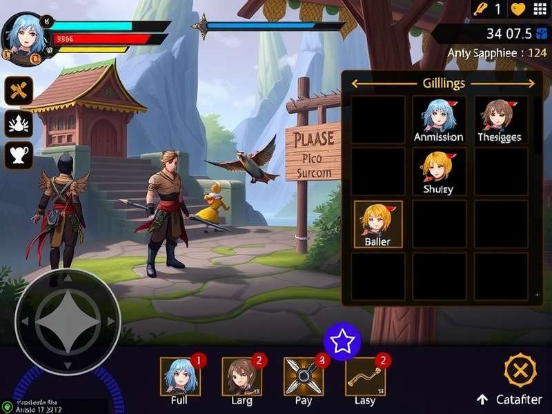 Anise Sapphire Warrior gameplay screenshot showing combat and UI